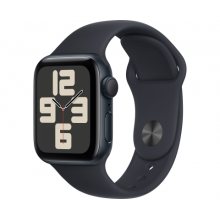 Apple Watch SE 2023, 40 мм, корпус из алюминия цвета «тёмная ночь», спортивный ремешок цвета «тёмная ночь» (MR9X3)