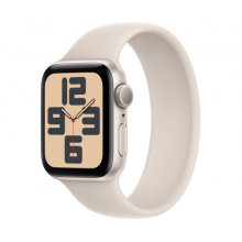 Apple Watch SE 2023, 40 мм, корпус из алюминия цвета «сияющая звезда», спортивный ремешок цвета «сияющая звезда» (MR9U3)