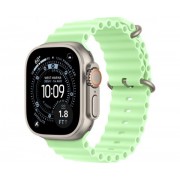 Умные часы Apple Watch Ultra 3 LTE 49 мм (титановый корпус, природный/салатовый, ремешок из эластомера)