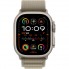 Apple Watch Ultra 2 LTE 49 мм (титановый корпус, титановый/оливковый, текстильный ремешок размера M)
