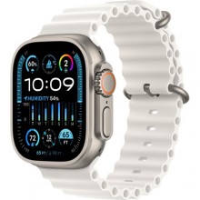 Apple Watch Ultra 2 LTE 49 мм (титановый корпус, титановый/белый, ремешок из эластомера)