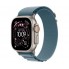 Умные часы Apple Watch Ultra 3 LTE 49 мм (титановый корпус, природный/голубой, текстильный ремешёк размера L)