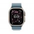 Умные часы Apple Watch Ultra 3 LTE 49 мм (титановый корпус, природный/голубой, текстильный ремешёк размера L)